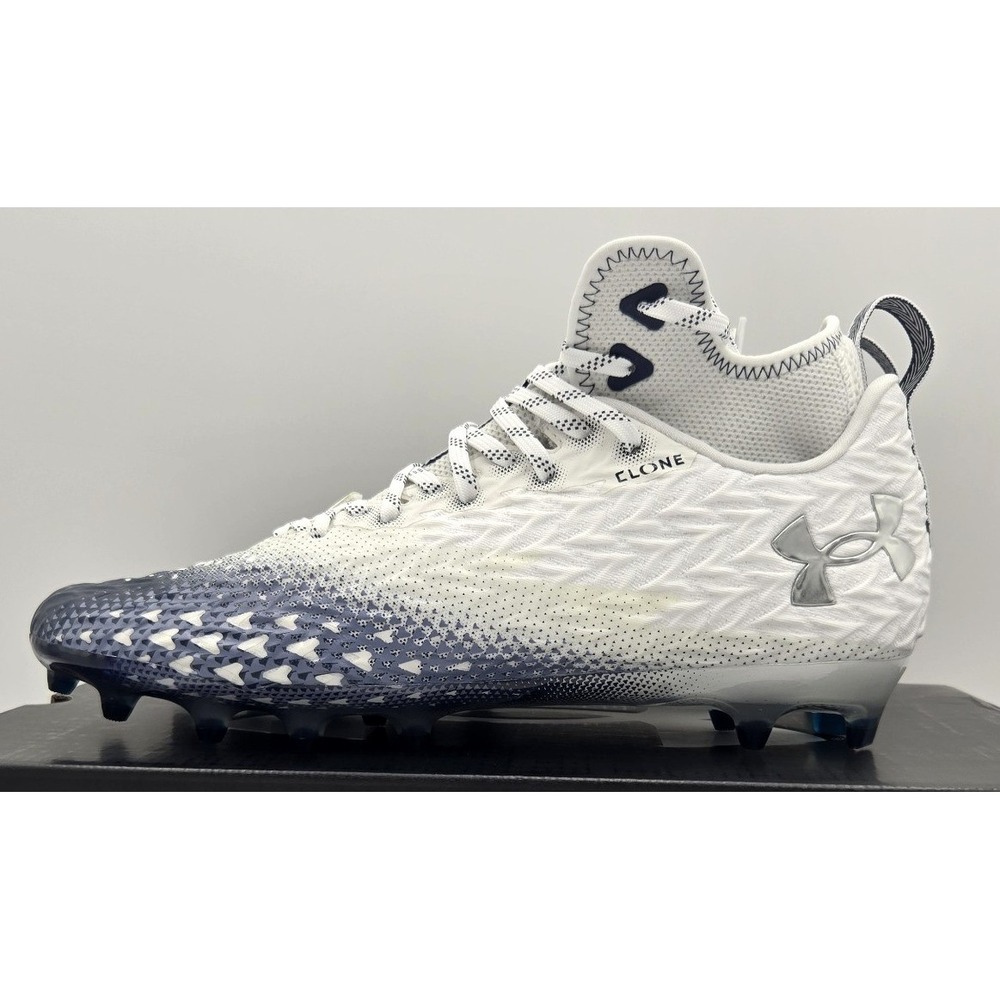 Under Armour Men's UA Spotlight Clone 3.0 MC Football Cleats White/Navy 11